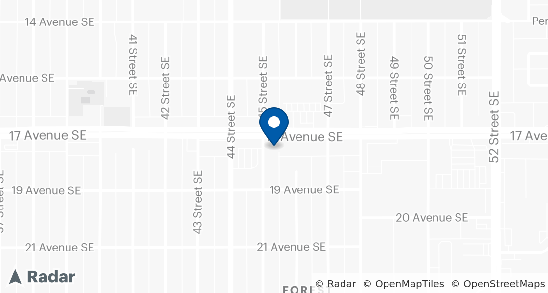 Map of Dairy Queen Location:: 4601-17th Avenue SE, Calgary, AB, T2A 0T9